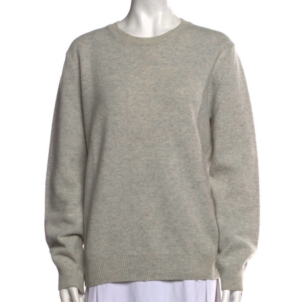A.P.C. Cream Crew Neck Sweater Minimalist Design